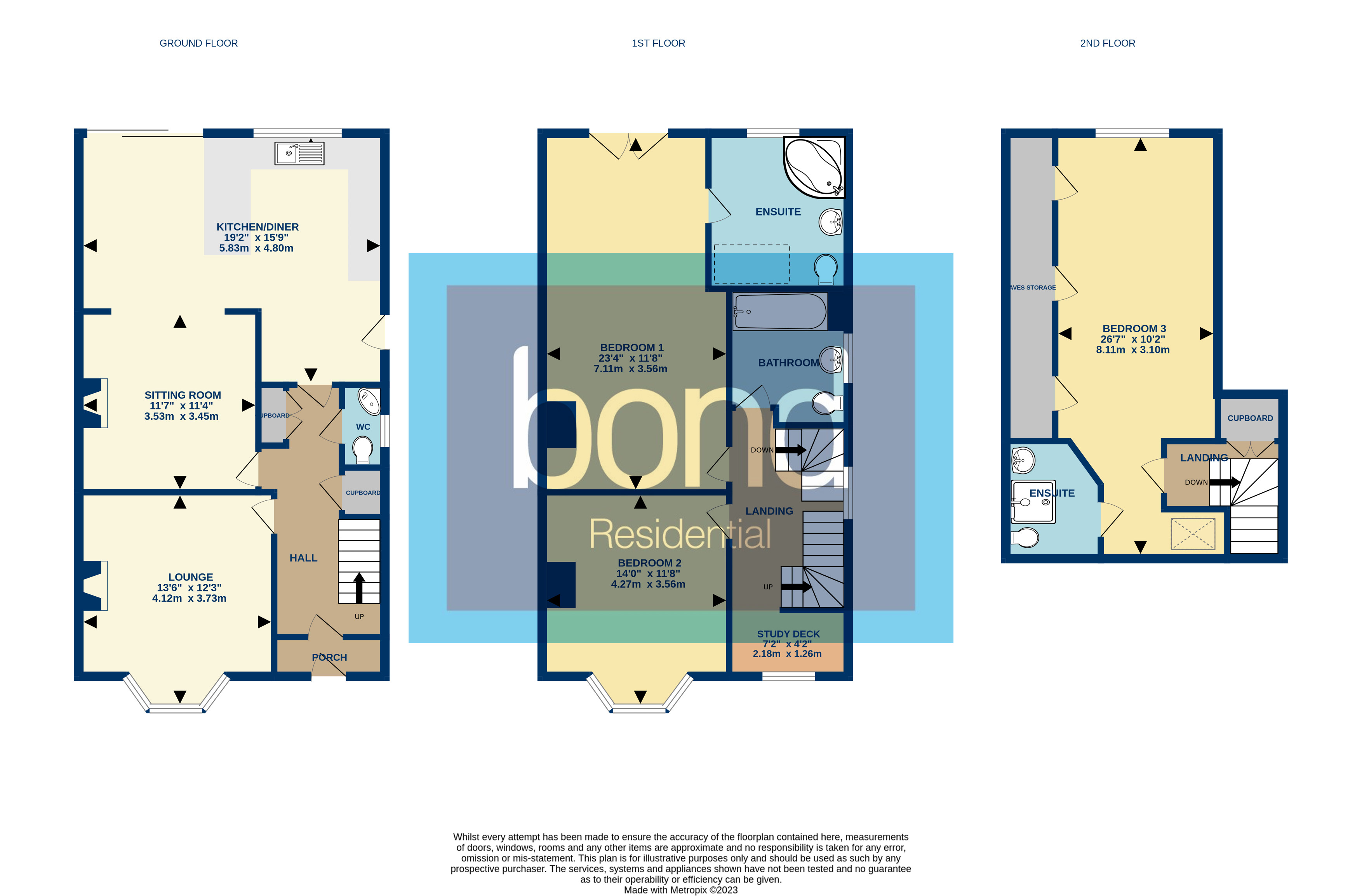 Floorplans For Roxwell Avenue, Chelmsford, Essex