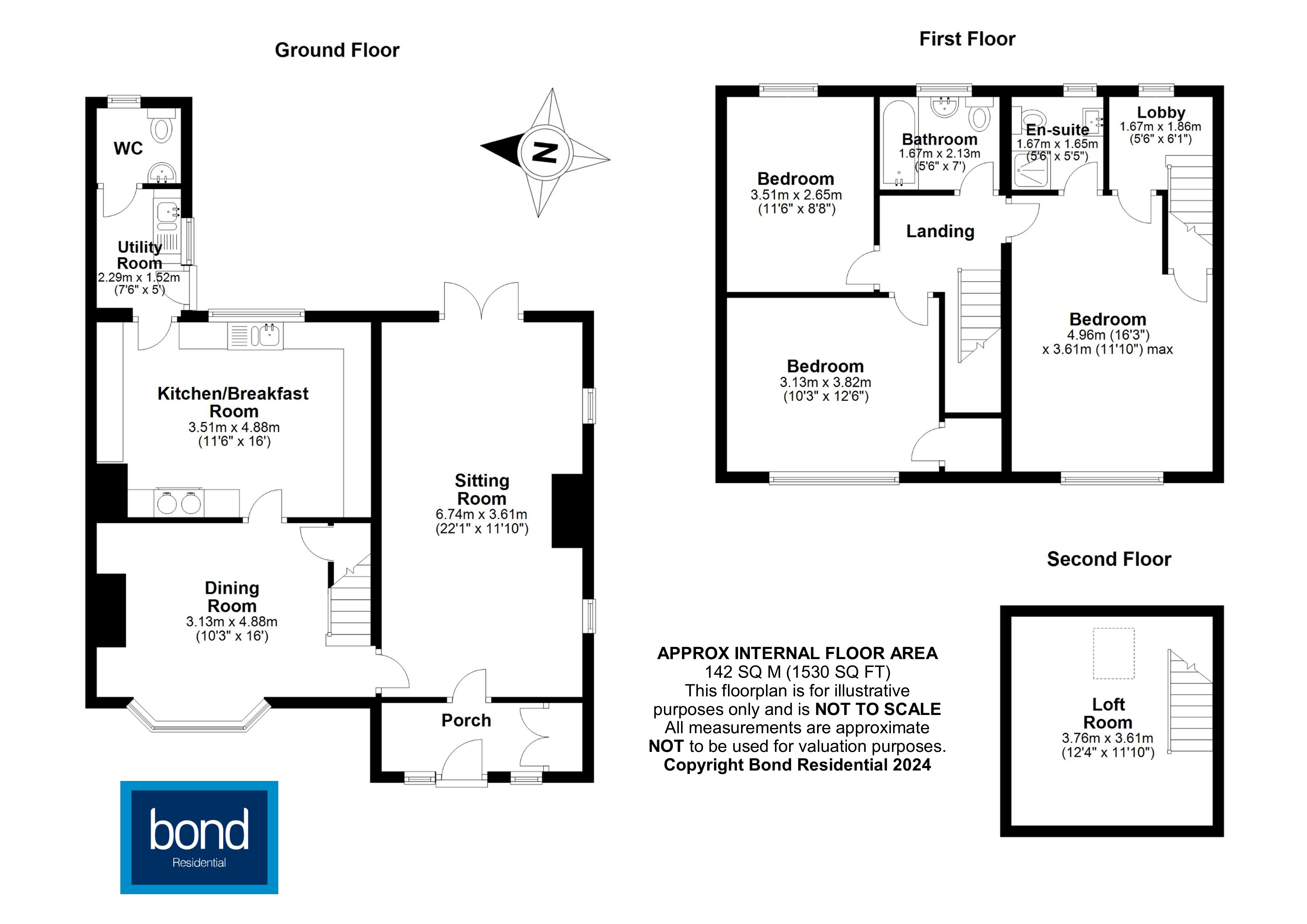 Floorplans For Good Easter, Chelmsford, Essex