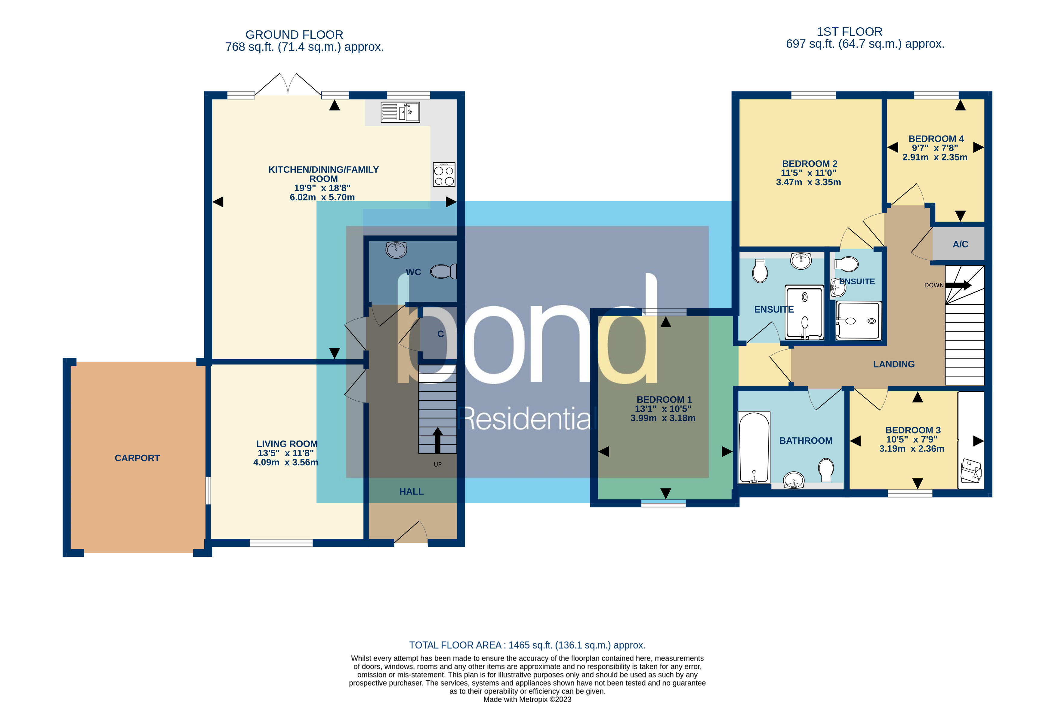 Floorplans For Beeches Crescent, Chelmsford, Essex