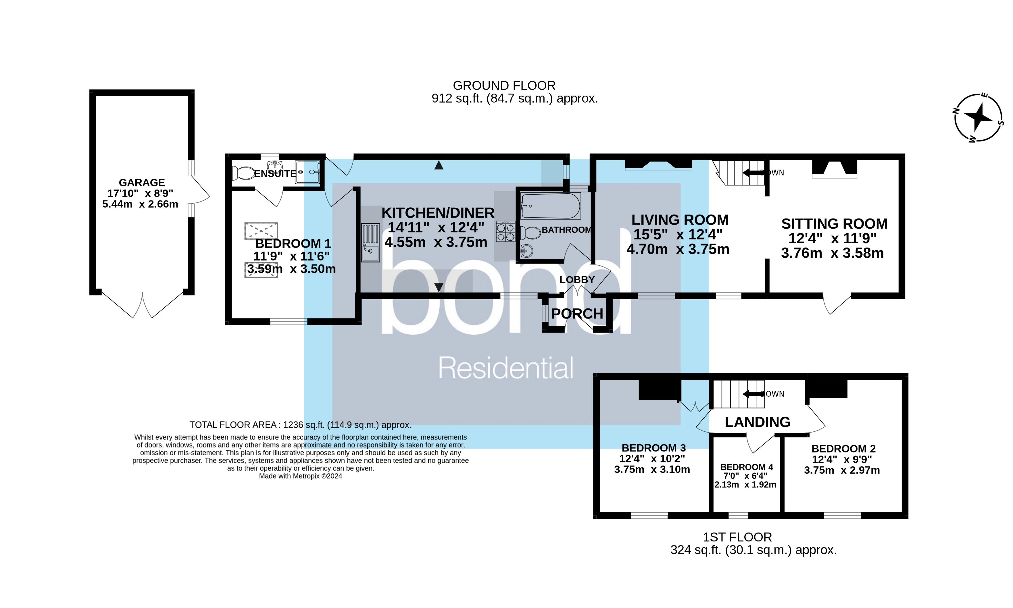 Floorplans For Hulls Lane, Sandon, Essex