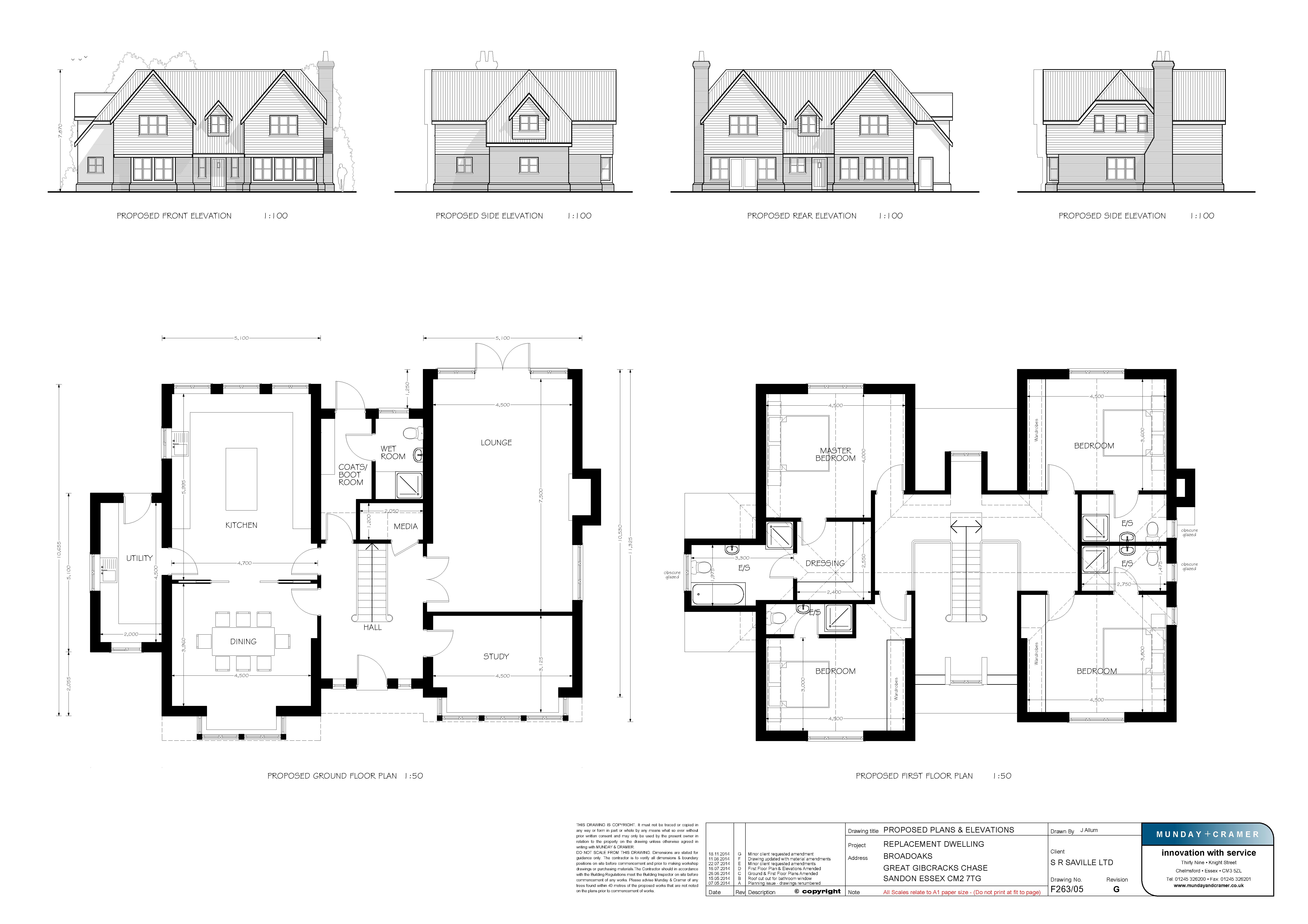 Floorplans For Sandon, Chelmsford, Essex