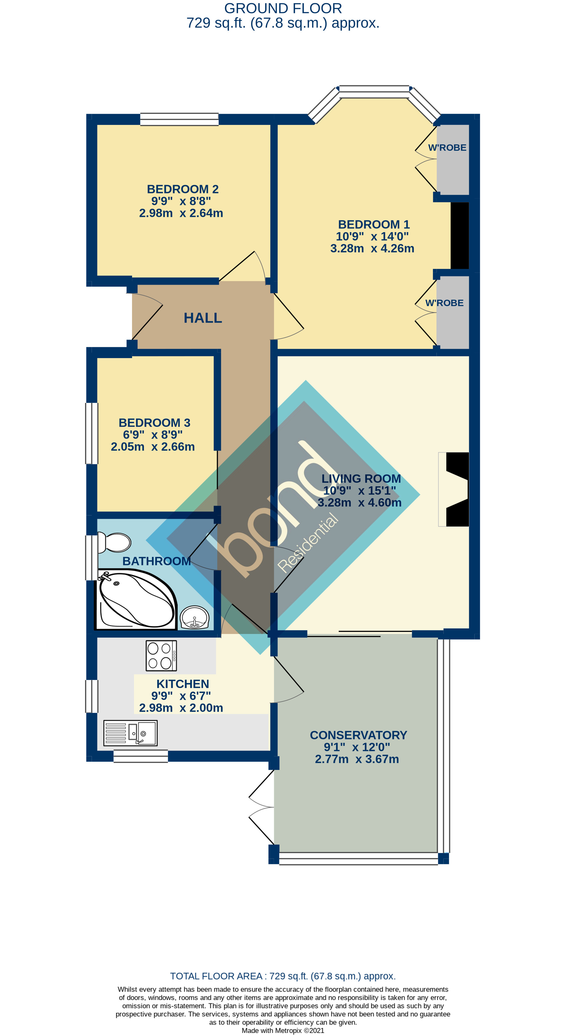 Floorplans For Stewart Road, Chelmsford, Essex