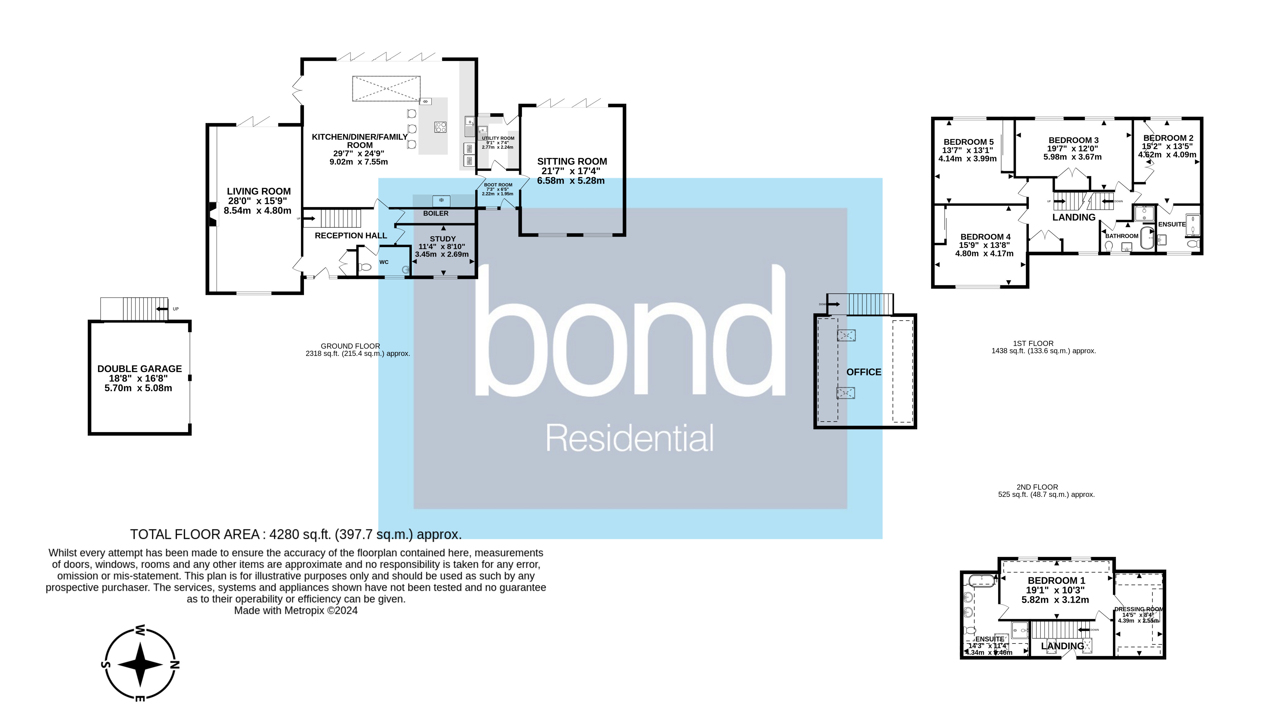 Floorplans For Howe Green, Chelmsford, Essex