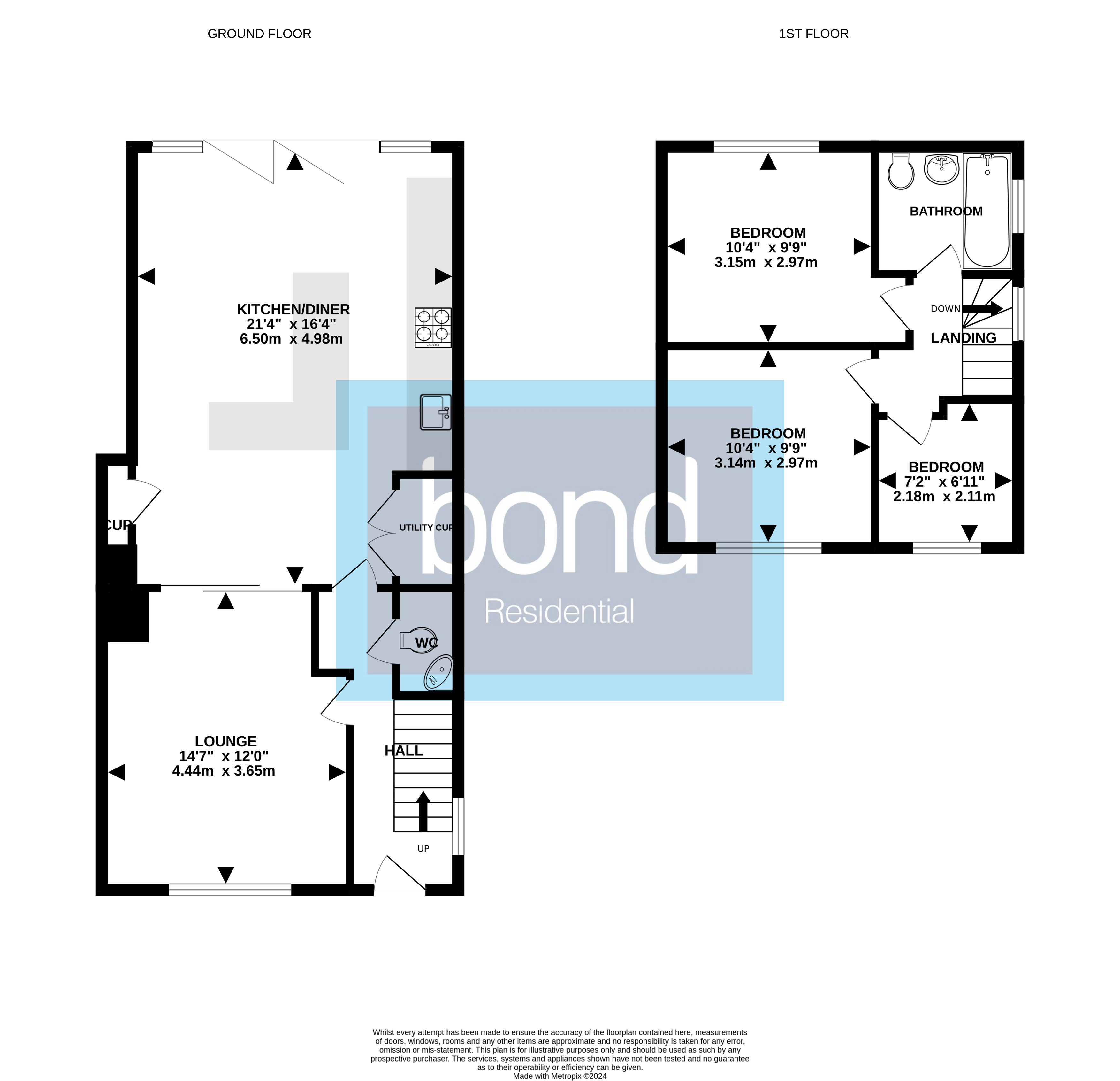 Floorplans For Pentland Avenue, Chelmsford, Essex