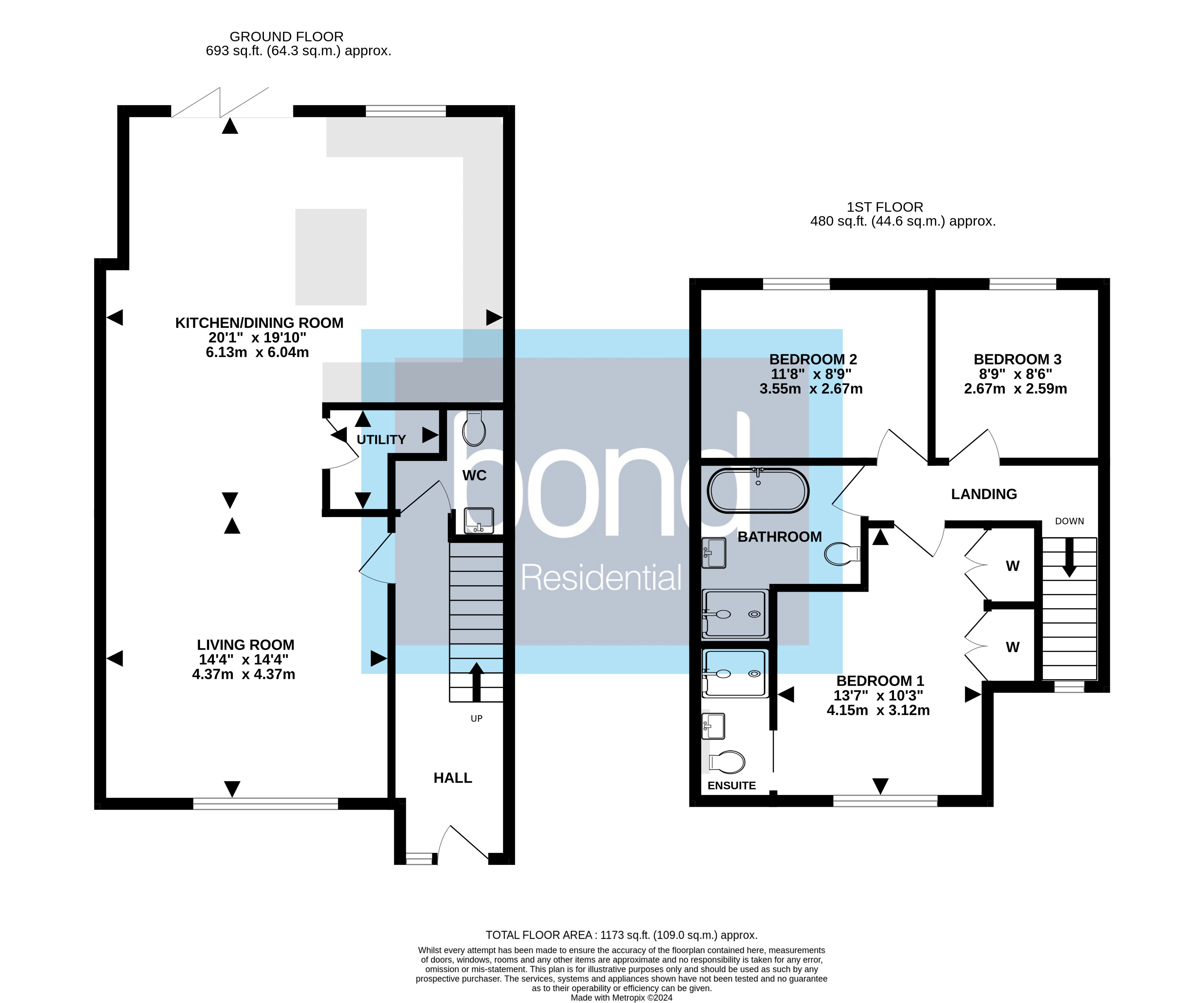 Floorplans For Springfield, Chelmsford, Essex