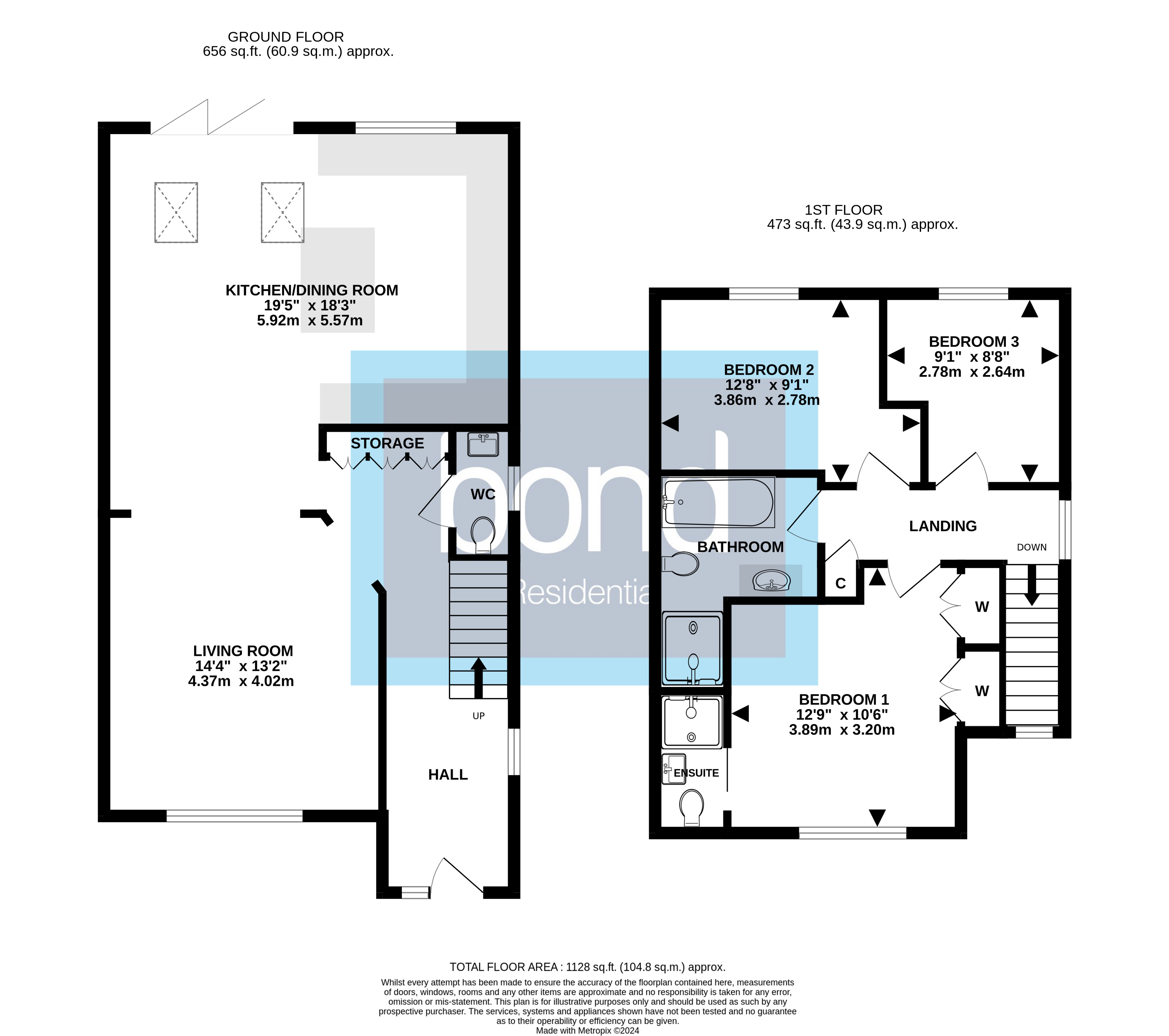 Floorplans For Springfield, Chelmsford, Essex