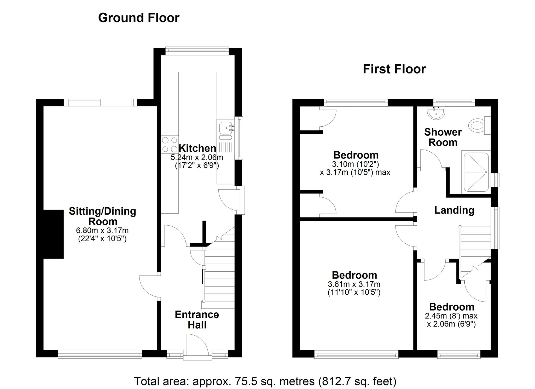 Floorplans For Moulsham Lodge, Chelmsford, Essex