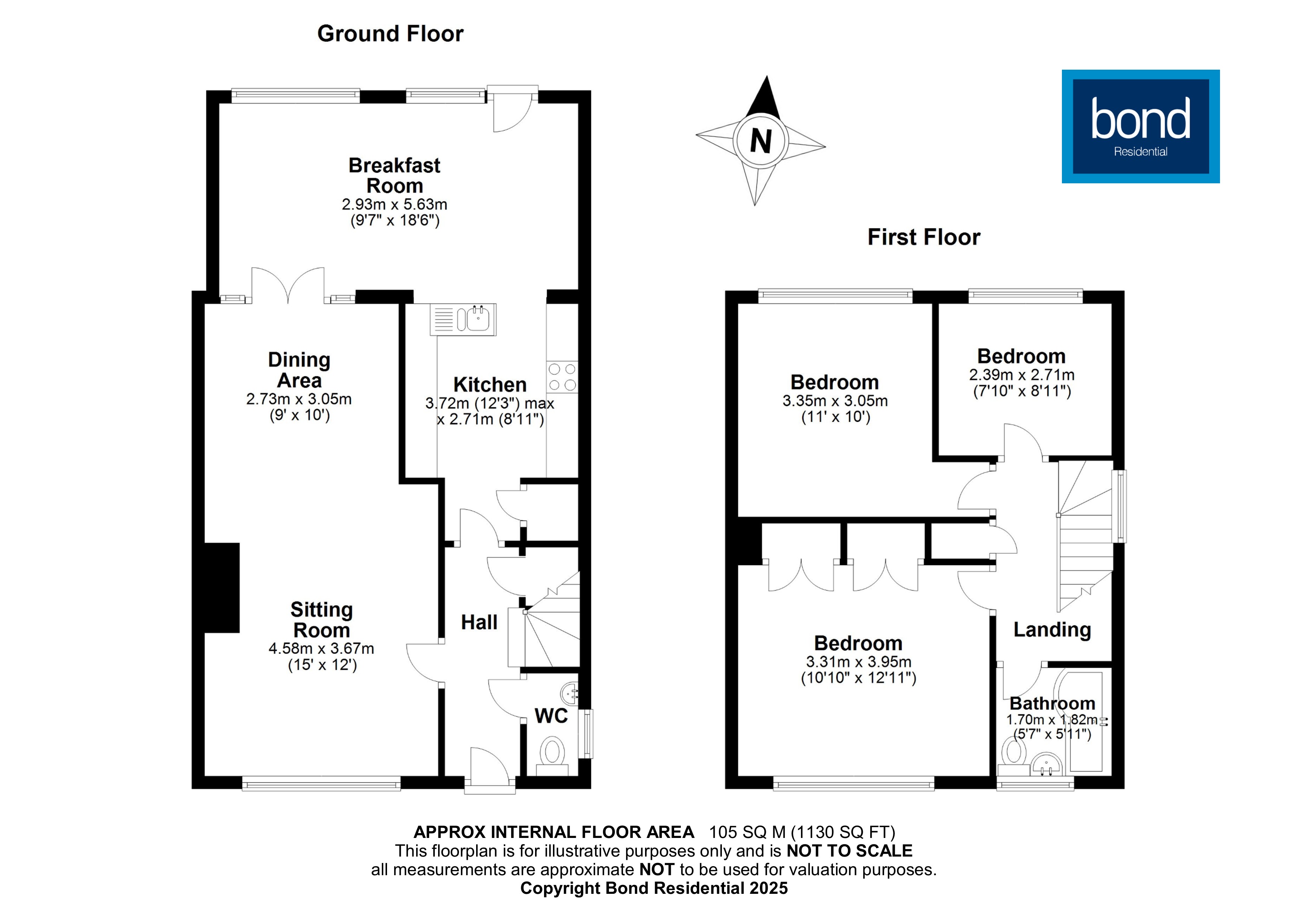 Floorplans For Springfield, Chelmsford, Essex